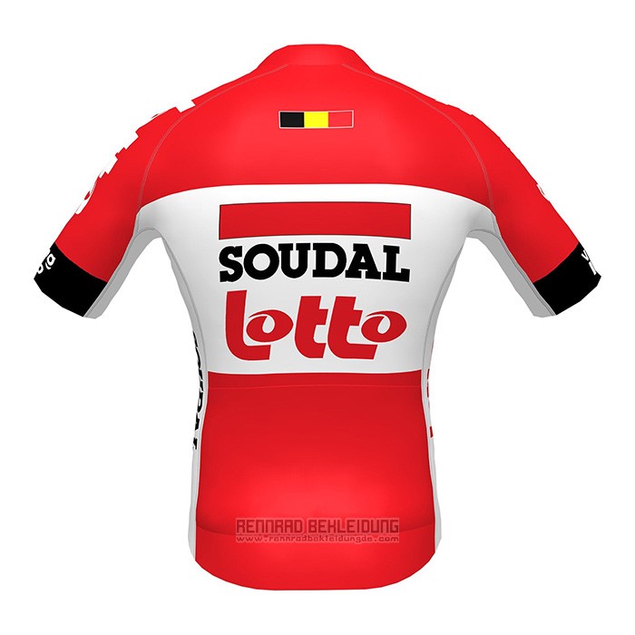 2022 Fahrradbekleidung Lotto Soudal Shwarz Rot Trikot Kurzarm und Tragerhose - zum Schließen ins Bild klicken